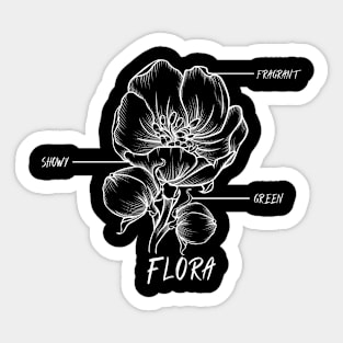 Flower Wildflower Flora Bloom Vintage Since Sticker